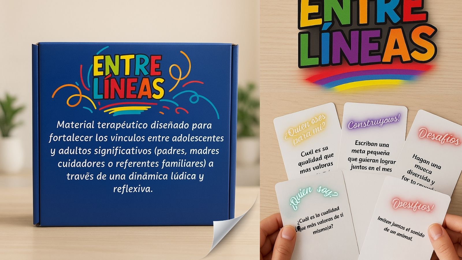 Entre Líneas con adolescente y adulto